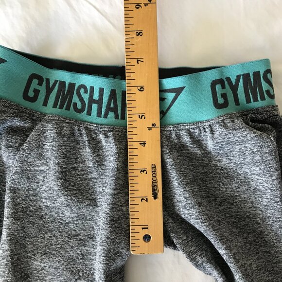 Gymshark Legging Women XXS Gray Flex Seamless Cropped Logo Elastic Waistband - Picture 6 of 9